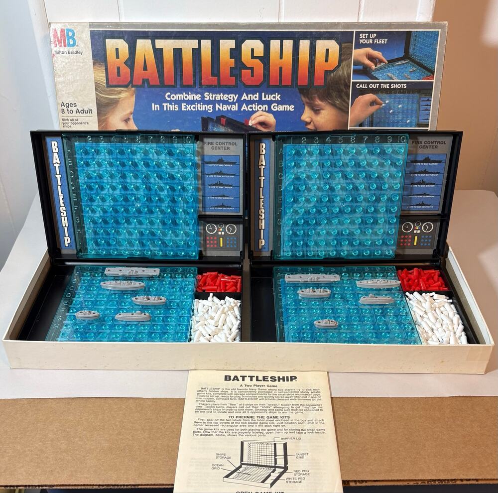 Vintage 1984 Battleship Board Game Milton Bradley- Complete
